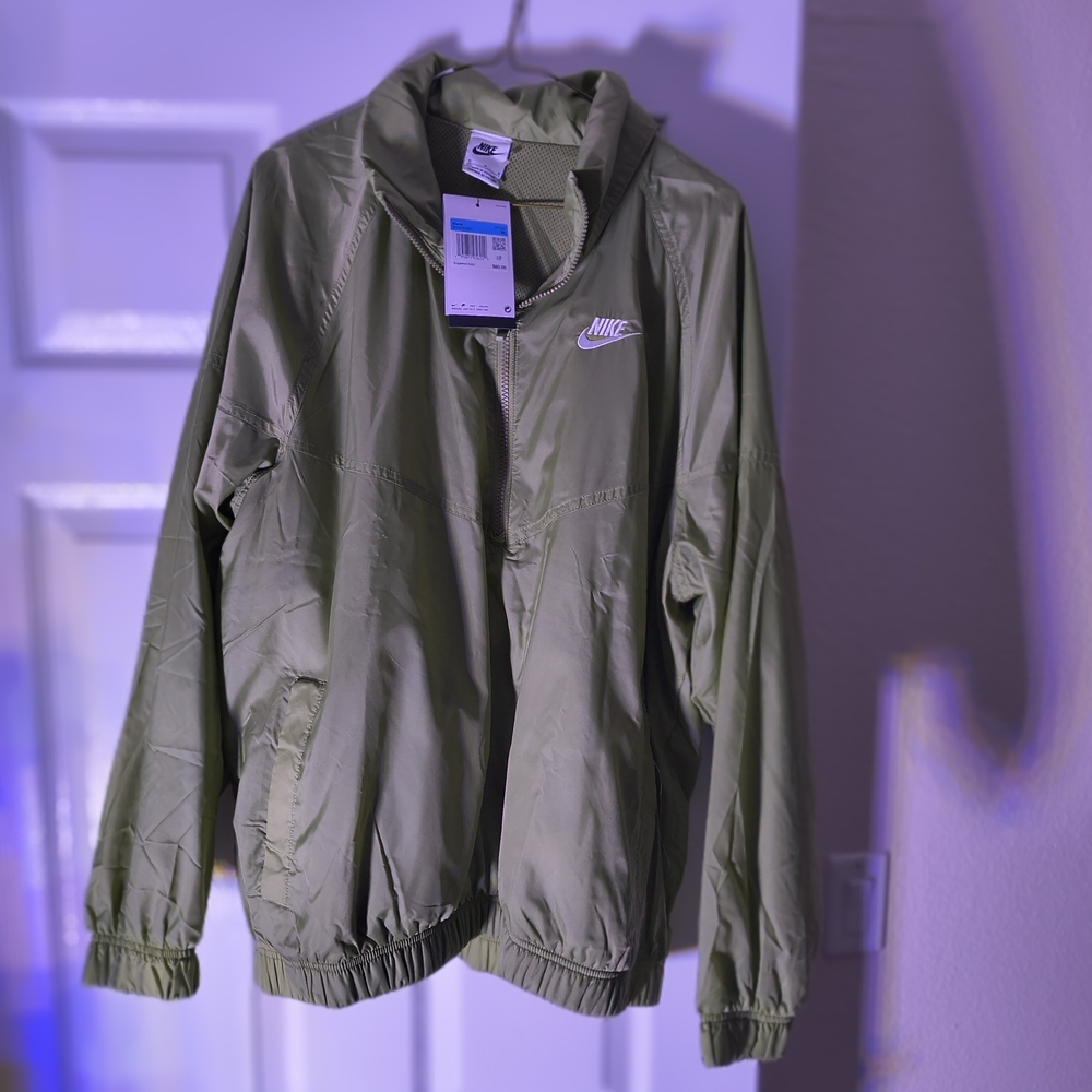 Nike Olive Green Windbreaker Jacket
